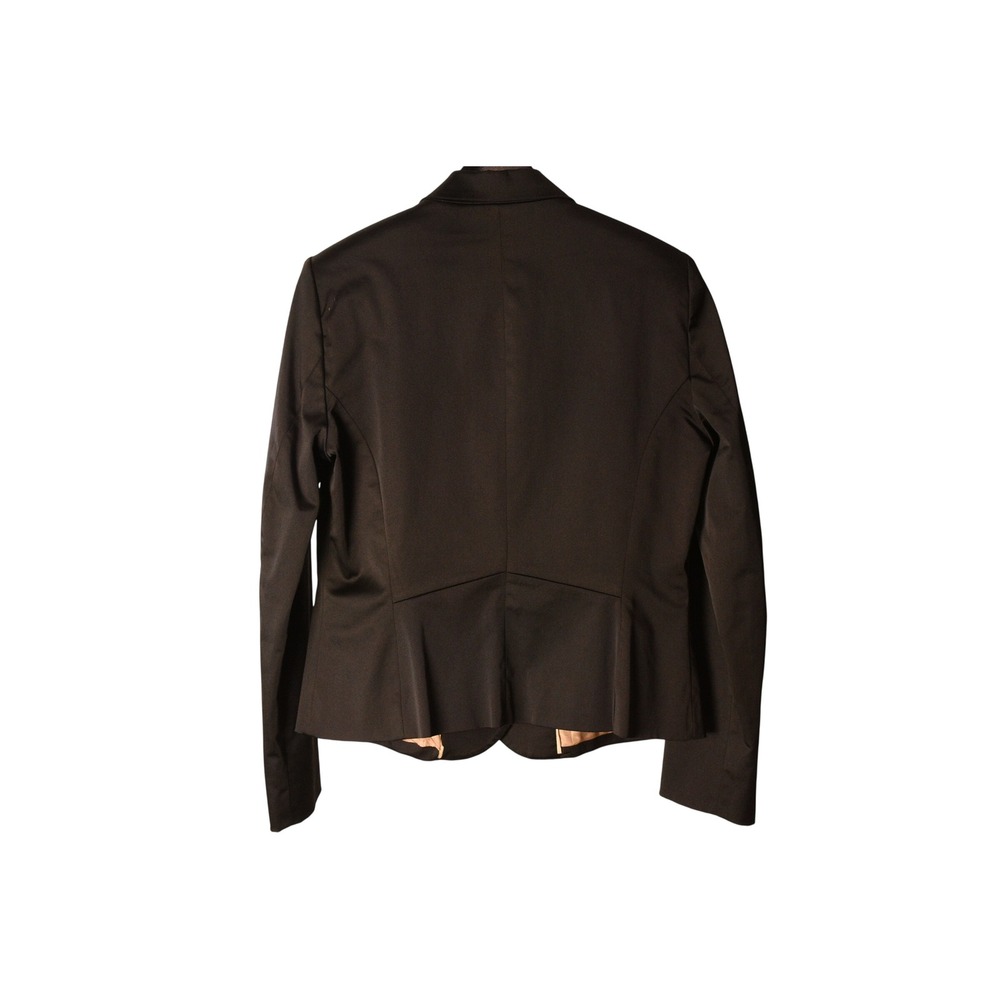 MNG By Mango Brown 1 Button Blazer Womens M Cotton Waterproof Rain Jacket - Picture 6 of 8